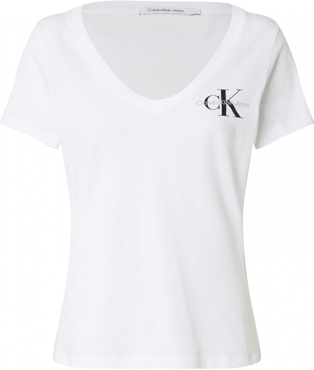 Calvin Klein Jeans Tričko  čierna / biela
