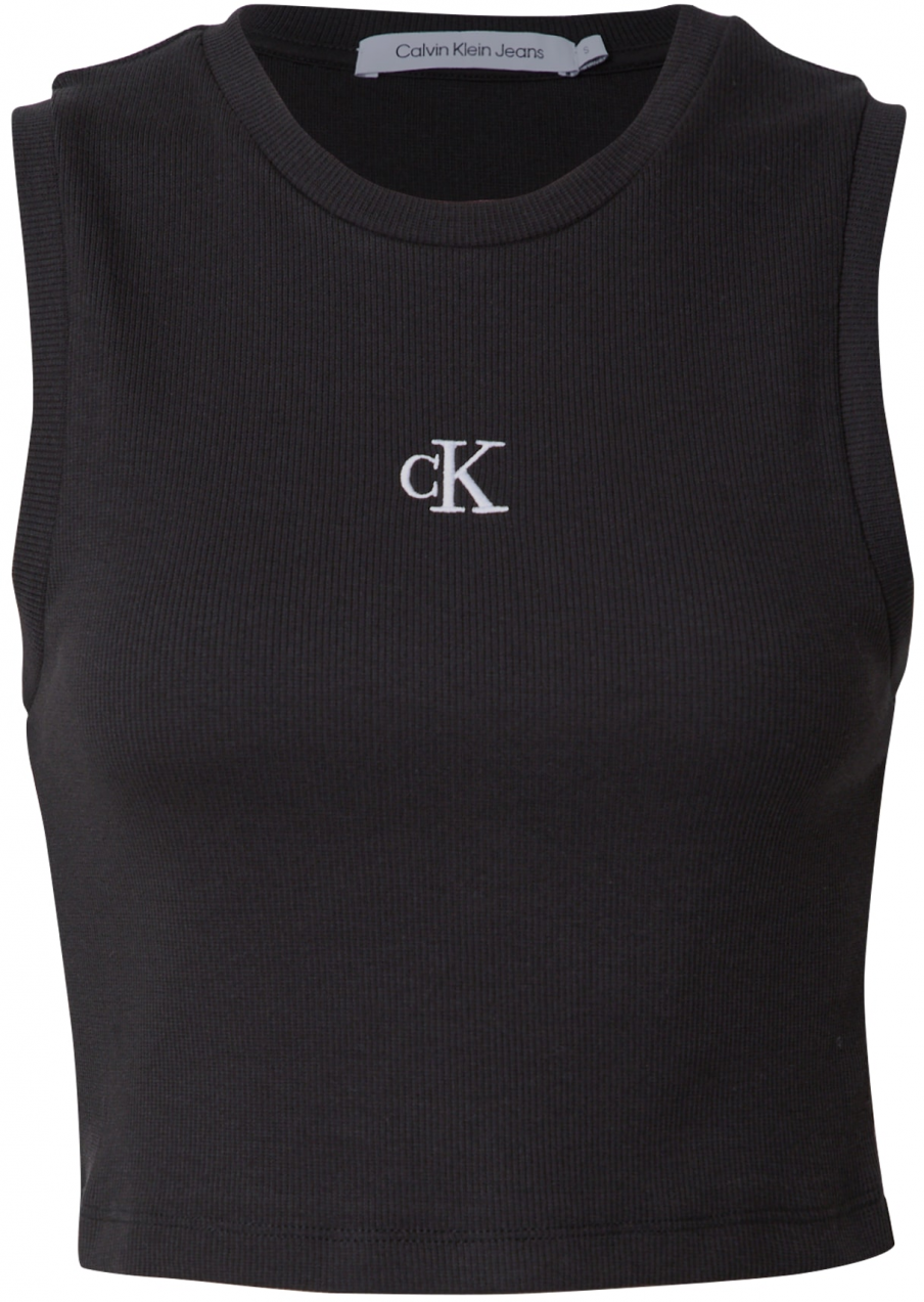 Calvin Klein Jeans Top  čierna / biela