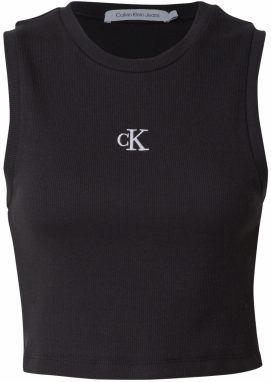 Calvin Klein Jeans Top  čierna / biela