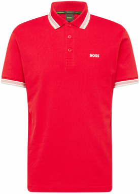 BOSS Tričko 'Paddy'  jasne červená / biela