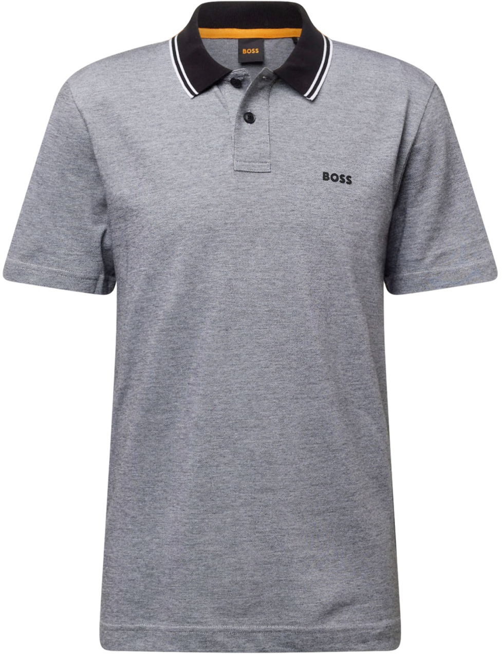 BOSS Tričko 'Peoxford'  čierna / čierna melírovaná / biela