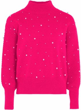faina Sveter  fuksia / perlovo biela