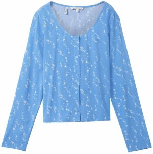 TOM TAILOR DENIM Blúzka  azúrová / biela