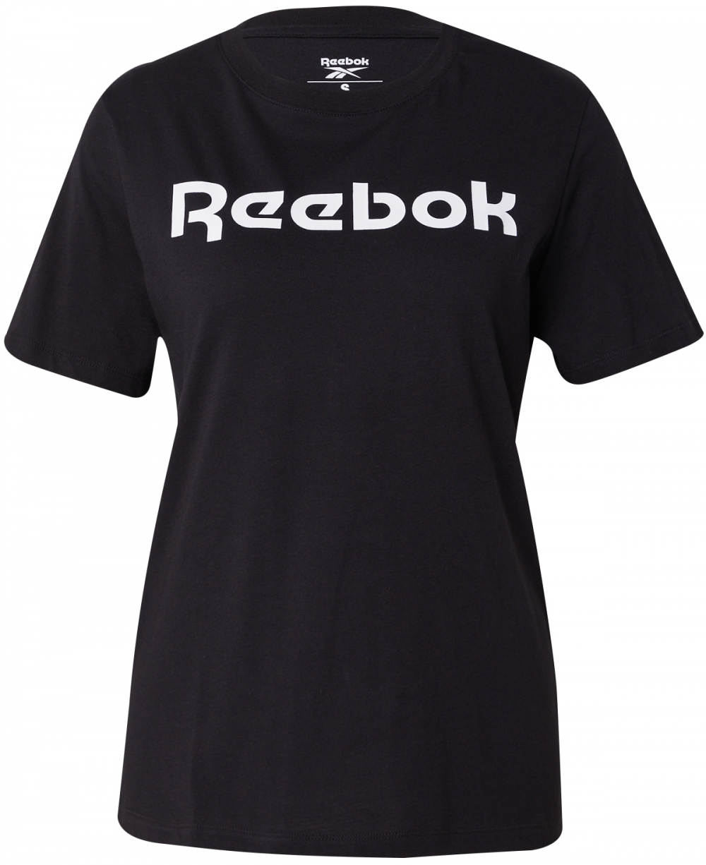 Reebok Tričko  čierna / biela