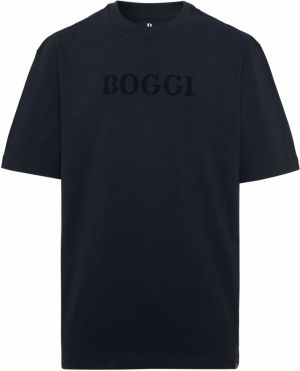 Boggi Milano Tričko  námornícka modrá / čierna