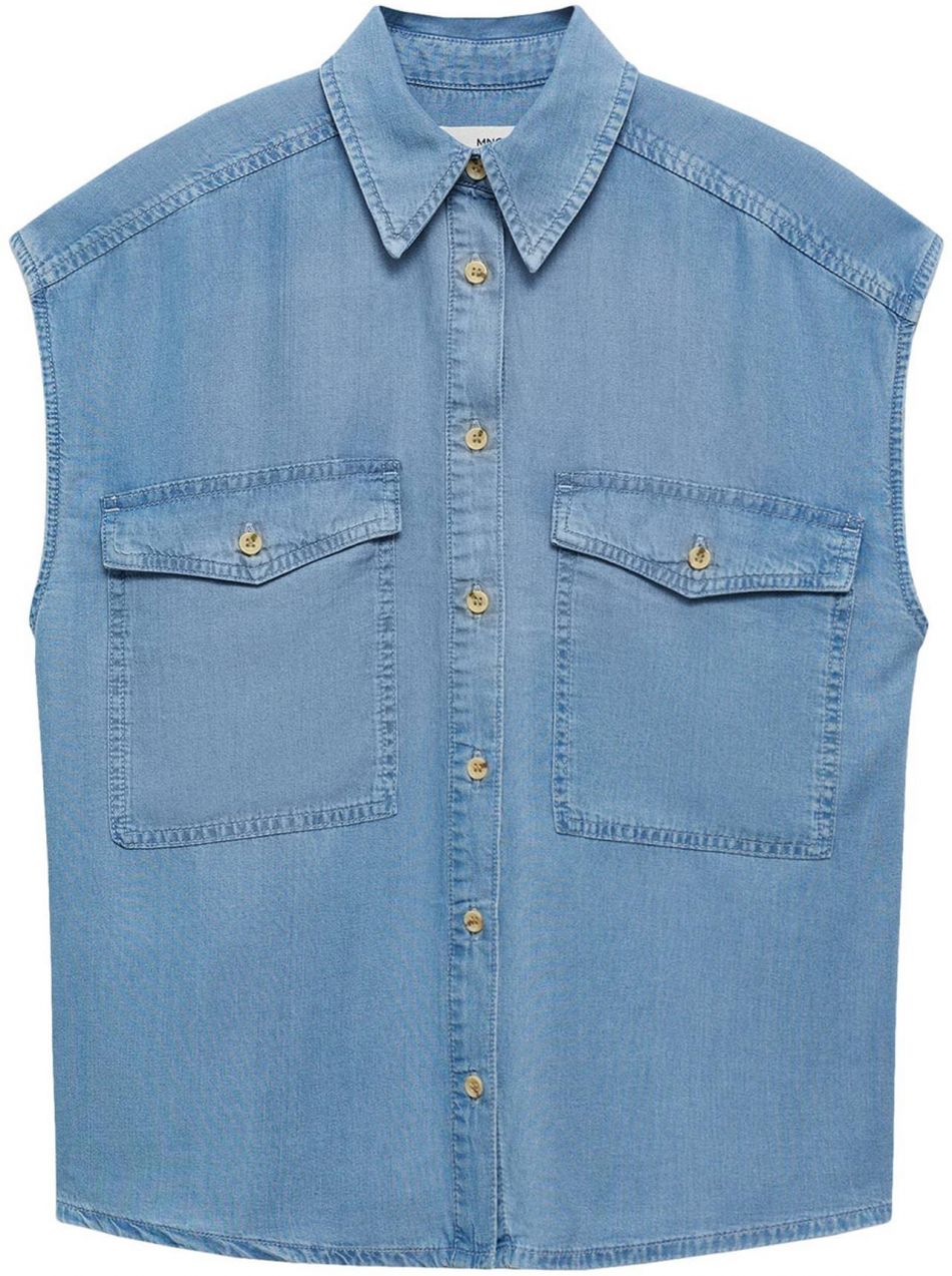 MANGO Blúzka 'ALESSIA'  modrá denim