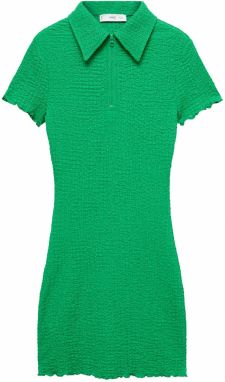 MANGO Košeľové šaty 'Trama'  zelená