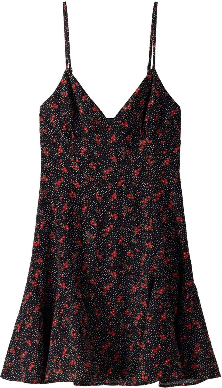 Bershka Letné šaty  tmavozelená / červená / čierna / biela