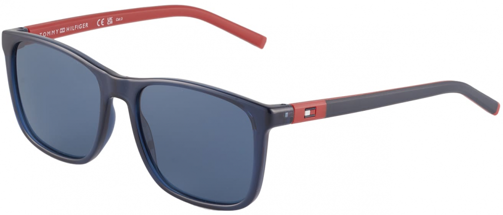 TOMMY HILFIGER Slnečné okuliare 'TH 2120'  modrá / červená / biela