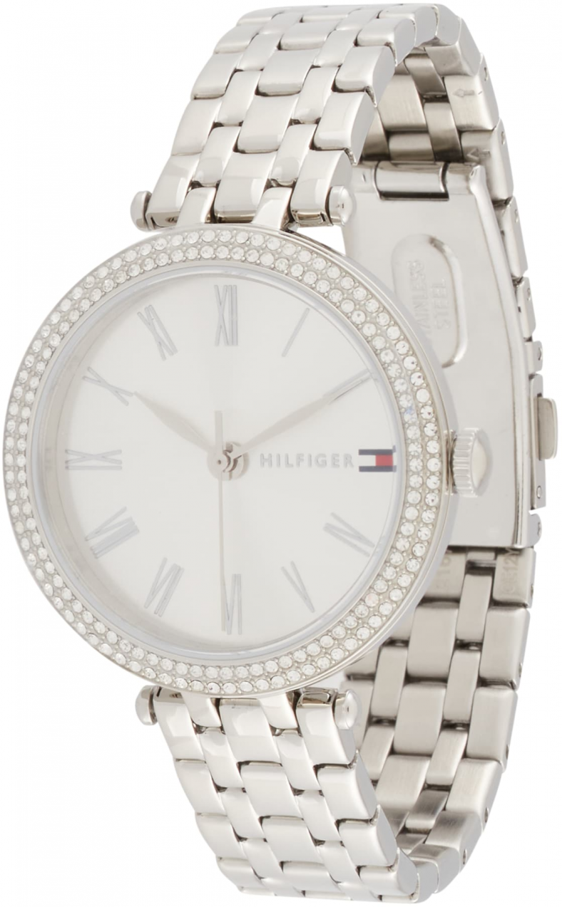 TOMMY HILFIGER Analógové hodinky 'NATALIE'  námornícka modrá / červená / strieborná / biela