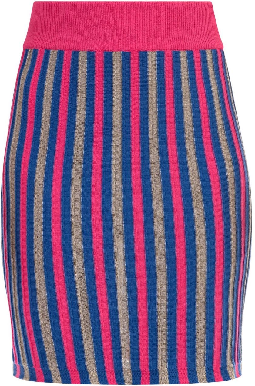 faina Sukňa  modrá / sivá / ružová