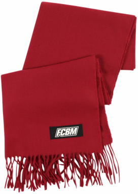FCBM Šál 'Joris'  červená / čierna / biela