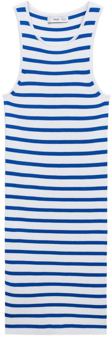 MANGO Pletené šaty 'Orwell'  nebielená / modrá