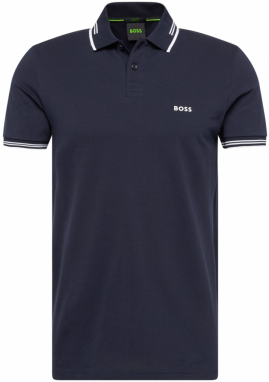 BOSS Tričko 'Paul'  námornícka modrá / biela