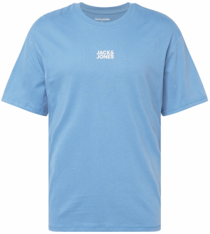 JACK & JONES Tričko 'CLASSIC'  nebesky modrá / šedobiela