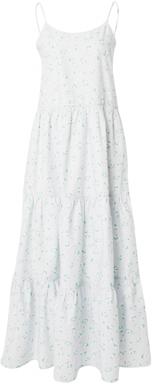 Monki Šaty  azúrová / zelená / biela