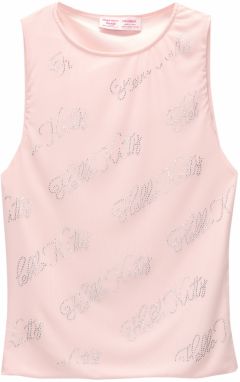 Pull&Bear Top  ružová / priehľadná