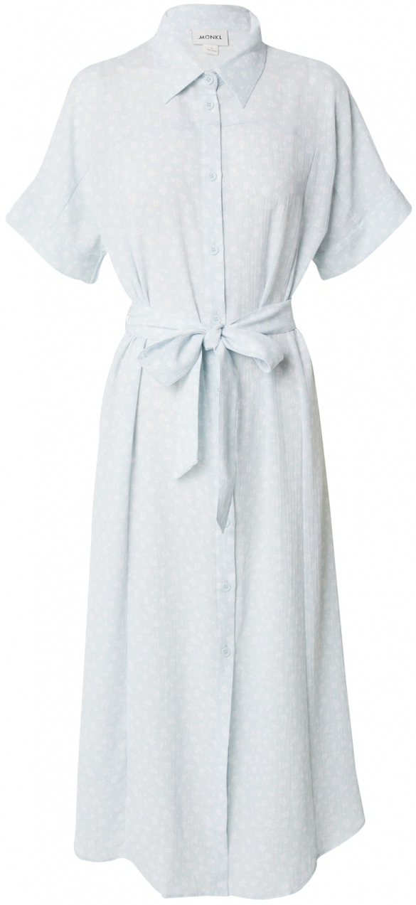 Monki Košeľové šaty  pastelovo modrá / biela
