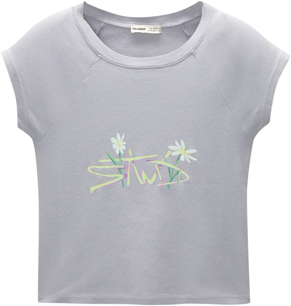 Pull&Bear Tričko  svetlomodrá / zelená / mätová / biela