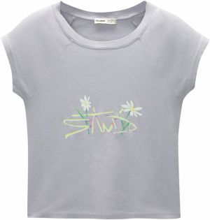 Pull&Bear Tričko  svetlomodrá / zelená / mätová / biela