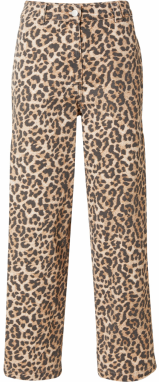 TOPSHOP Nohavice  béžová / hnedá / čierna