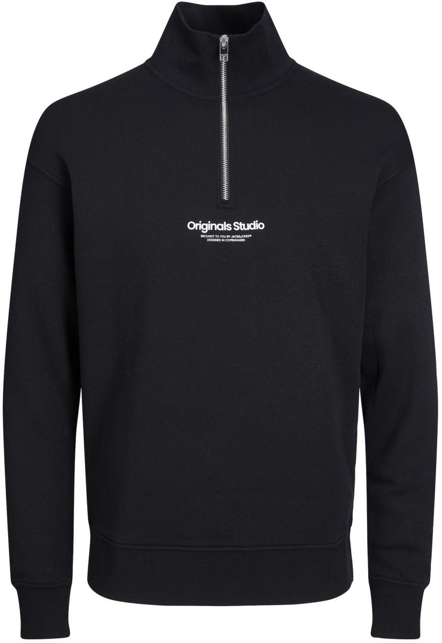 JACK & JONES Mikina 'JORVesterbro'  čierna / biela