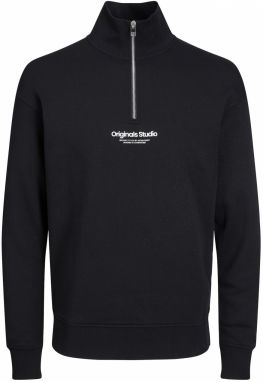 JACK & JONES Mikina 'JORVesterbro'  čierna / biela