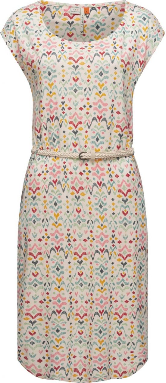 Ragwear Šaty 'Lilithe Ikat'  béžová / horčicová / petrolejová / čerešňová