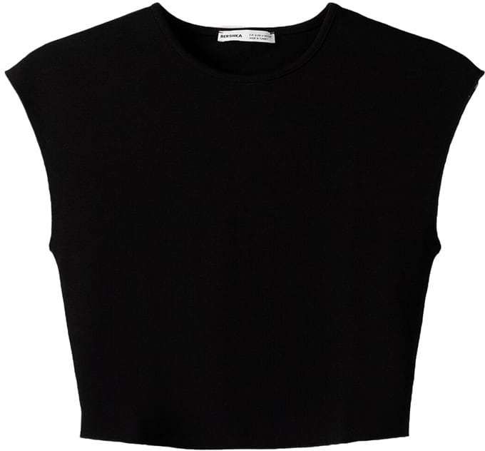 Bershka Tričko  čierna