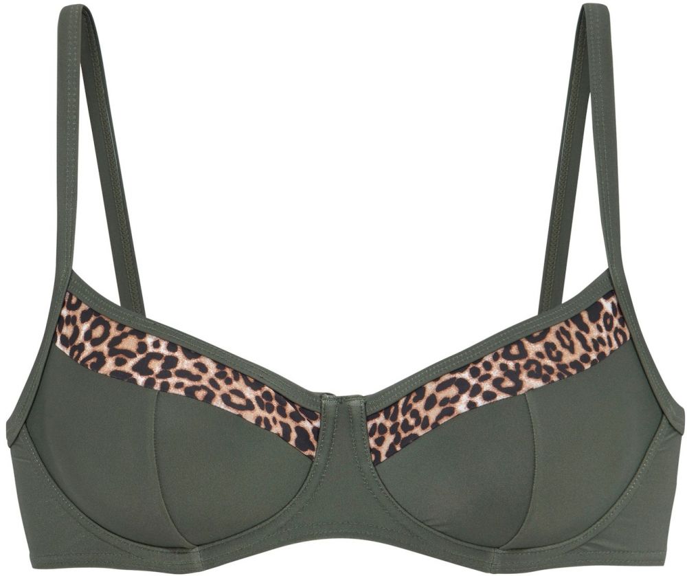 LASCANA Bikinový top  béžová / hnedá / olivová