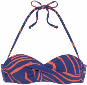 BUFFALO Bikinový top 'Buffalo'  tmavomodrá / oranžová