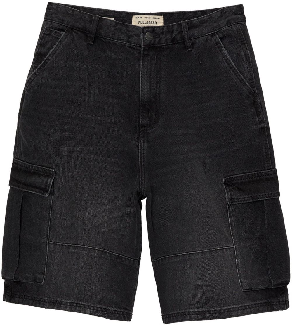 Pull&Bear Rifľové kapsáče  čierna