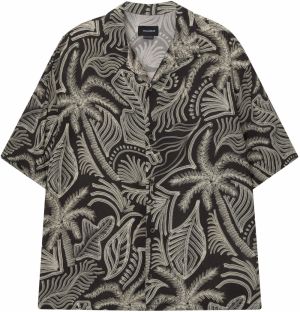 Pull&Bear Košeľa  krémová / čierna