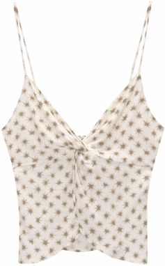 Pull&Bear Top  tmavošedá / biela