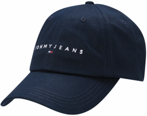 Tommy Jeans Čiapka 'LINEAR'  námornícka modrá / námornícka modrá / červená / biela