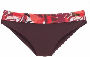 LASCANA Bikinové nohavičky  hnedá / baklažánová / červená / biela