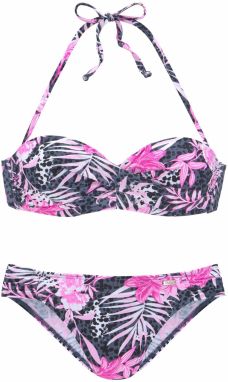 BUFFALO Bikiny  sivá / svetloružová / čierna / biela