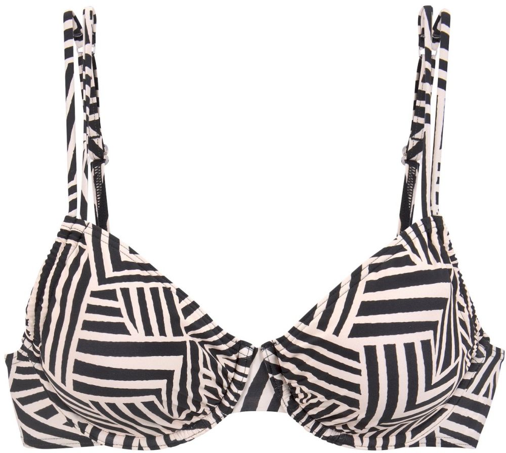 LASCANA Bikinový top  nebielená / čierna