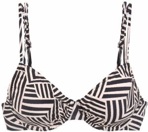 LASCANA Bikinový top  nebielená / čierna