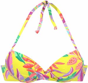 s.Oliver Bikinový top  žltá / zelená / fialová / oranžová