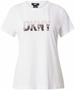 DKNY Tričko  tmavosivá / čierna / biela
