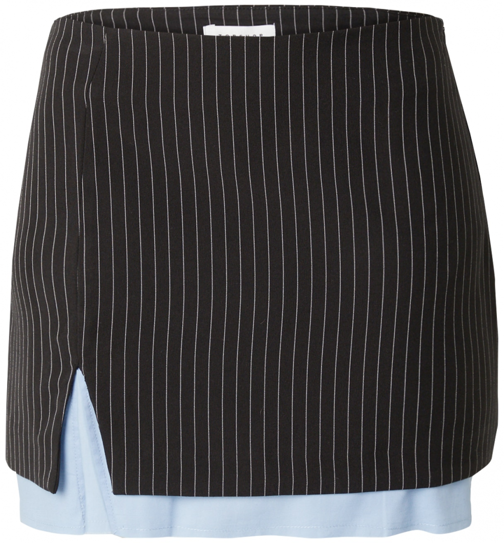 TOPSHOP Sukňa  svetlomodrá / čierna / biela