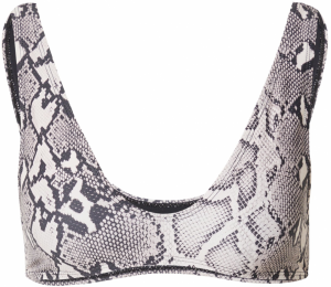 TOPSHOP Bikinový top  sivá / čierna / šedobiela