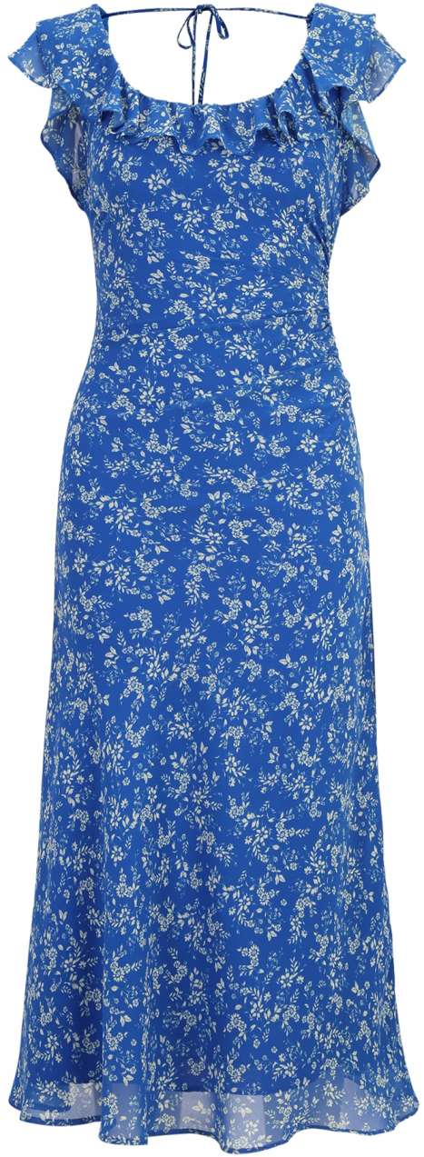 Forever New Petite Letné šaty 'Paige'  kobaltovomodrá / biela