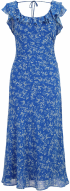 Forever New Petite Letné šaty 'Paige'  kobaltovomodrá / biela