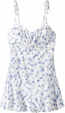 Bershka Overal  opálová / biela