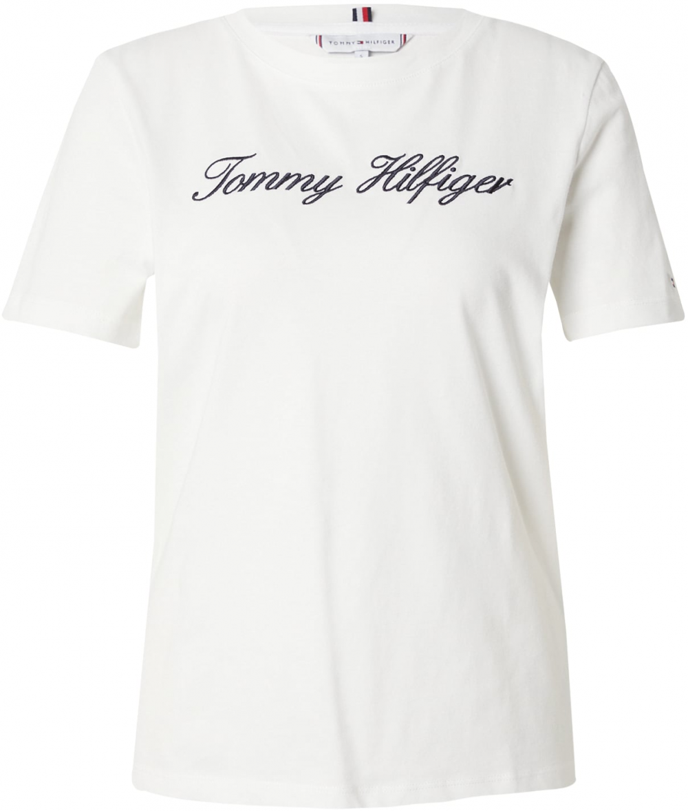 TOMMY HILFIGER Tričko  čierna / biela