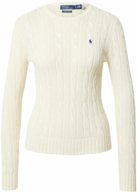 Polo Ralph Lauren Sveter 'Julianna'  krémová / námornícka modrá
