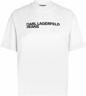 KARL LAGERFELD JEANS Tričko  čierna / biela