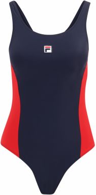 FILA Športové jednodielne plavky 'SATURNIA'  tmavomodrá / ohnivo červená / biela